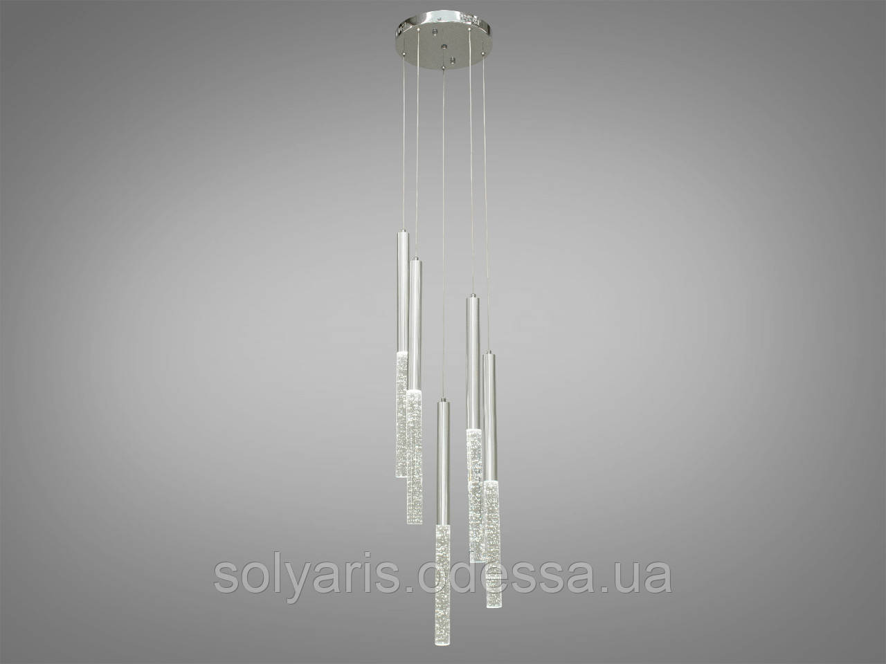 Сучасна світлодіодна люстра, 12 W 221908/5 хром, золото, фото 1