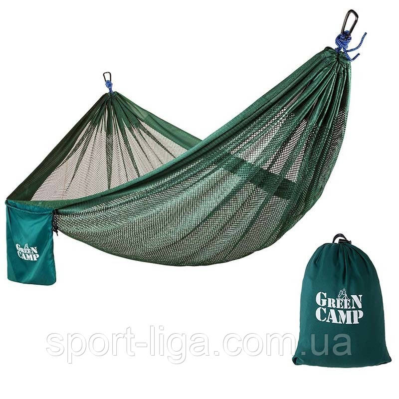 Гамак (270 см х 180 см) до 200 кг з чохлом Green Camp Minas