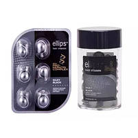 Вітаміни для волосся шовкова ніч з про-кератиновим комплексом Ellips Silky Black 6 шт по 1мл, фото 6