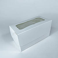 Знижка / *10 шт* / Коробка для 2-ух кексів / 170х85х90 мм / Біла / вікно-звичайн