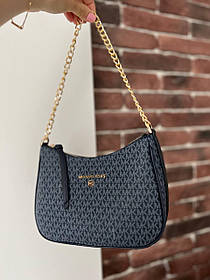 Жіноча сумка Michael Kors hobo blue екошкіра сумка MK синя з ланцюжком крос-боді для дівчини люкс
