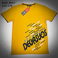 Желтая футболка для мальчиков подростков рост 152,164,170,176 ENCORE