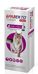 Bravecto PLUS (Бравекто Плюс) - Протипаразитарні Краплі від бліх та кліщів для кішок 6,25-12,5 кг(1 піпетка)