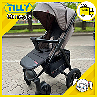 Коляска прогулочная Tilly Omega T-1611 (чехол на ножки, дождевик, москитная сетка, гелевые колеса)