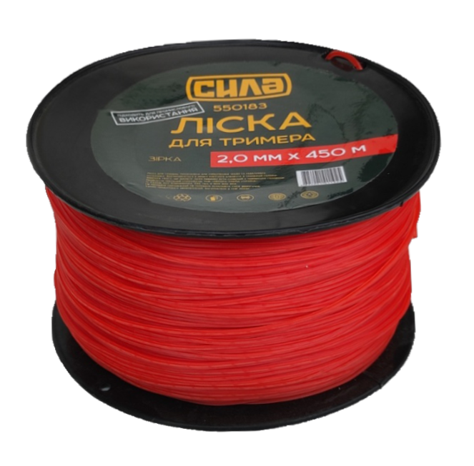 Жилка для триммера 2,0 мм зірка, (450 м)