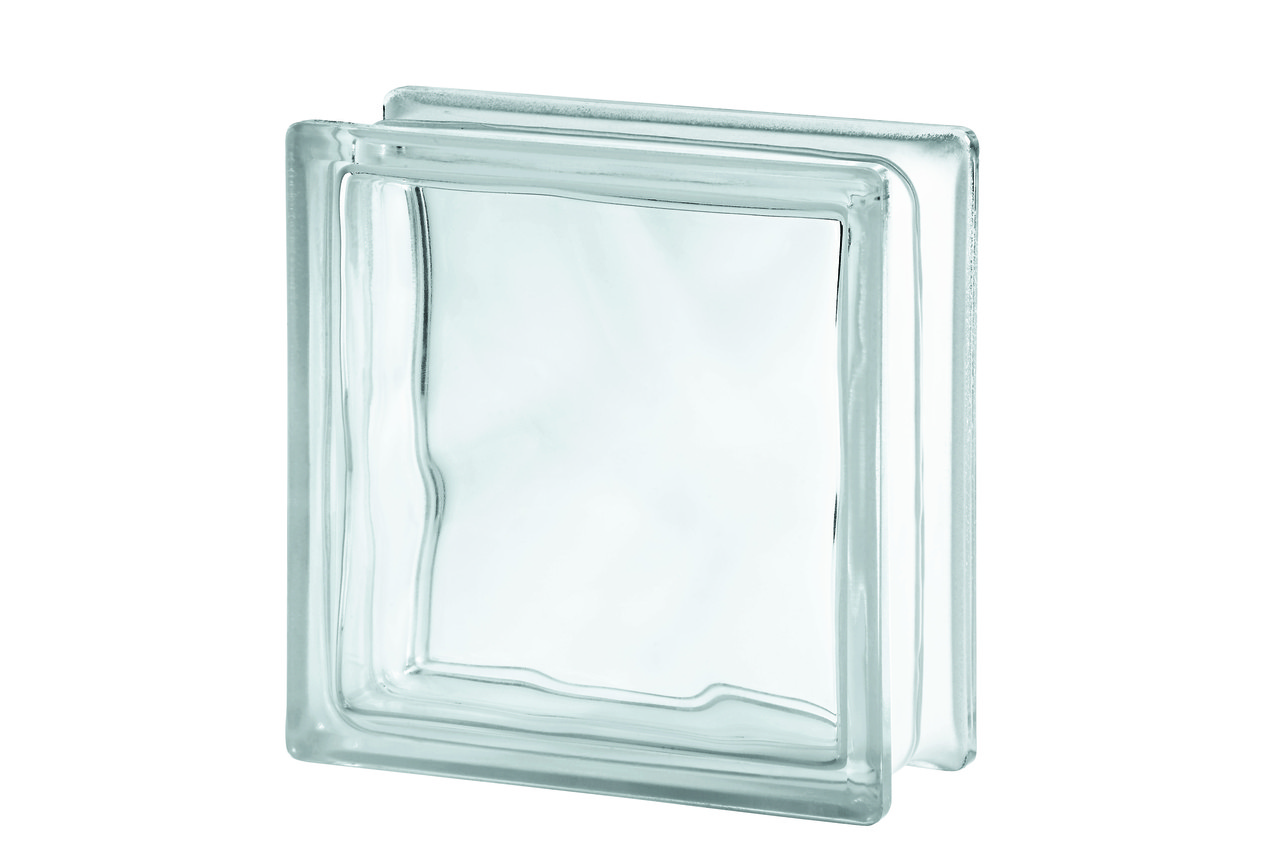Склоблок  Clear Wave  безкольоровий 190х190х80 мм, фото 1