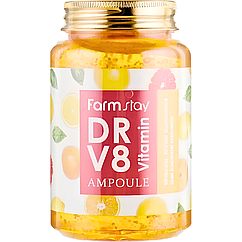 Ампульна сироватка для обличчя з вітамінами FarmStay Dr-V8 Vitamin Ampoule 250 мл