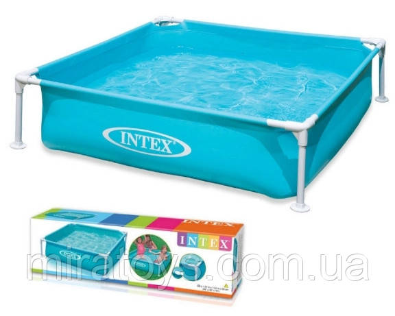 Дитячий каркасний басейн Intex 57173, 122 х 122 х 30 см, блакитний