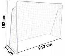 Дитячі футбольні ворота металеві 213 х 150 х 75 см, фото 2