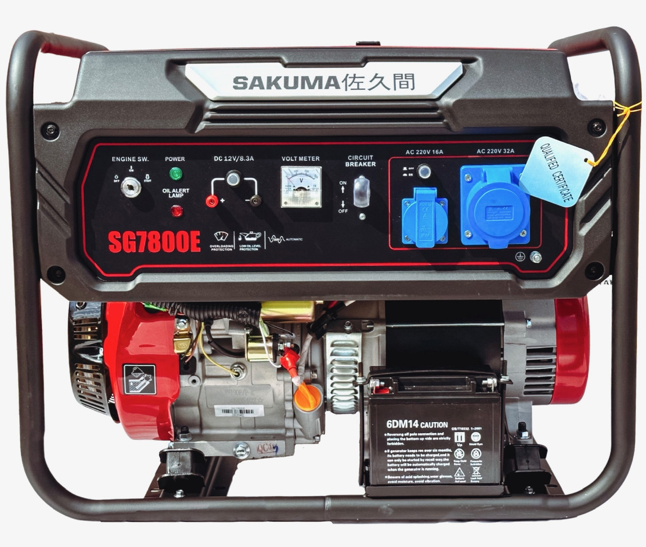 Бензиновий генератор SAKUMA SG7800E, 7,8KVA (6,5 кВт), фото 1