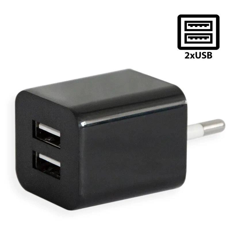Адаптер перехідник Usb 220v заряджання Double Ar-2100, фото 1