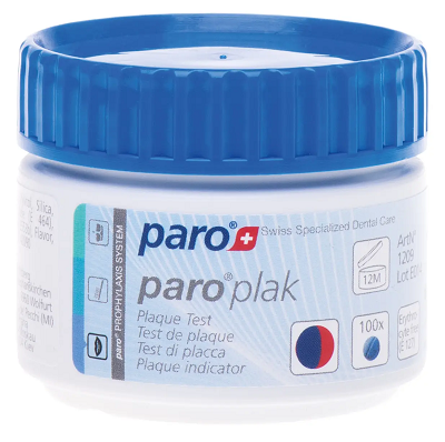 Таблетки для індикації зубного нальоту Paro® plak двокольорові, 100 шт