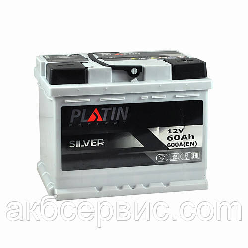 Акумулятор автомобільний PLATIN Silver 6СТ-60 АзE, фото 1