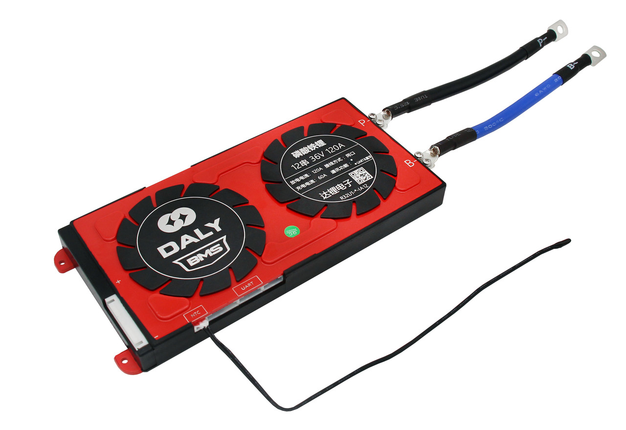 BMS smart плата LiFePO4 36V 12S 120A для літій-залізо-фосфатних акумуляторів симетрия з Bluetooth