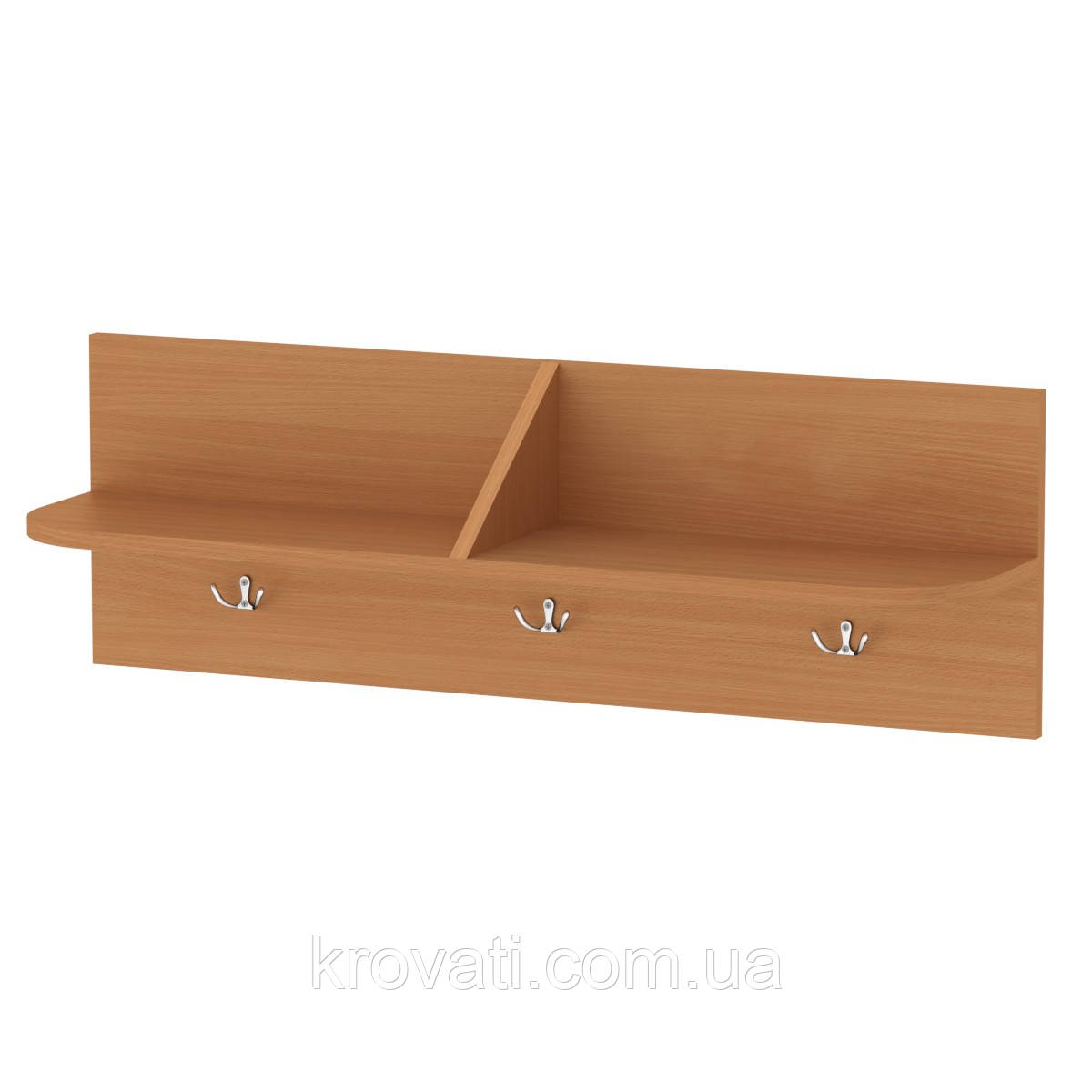 Вішалка на стіну В-3, Компаніт, Бук