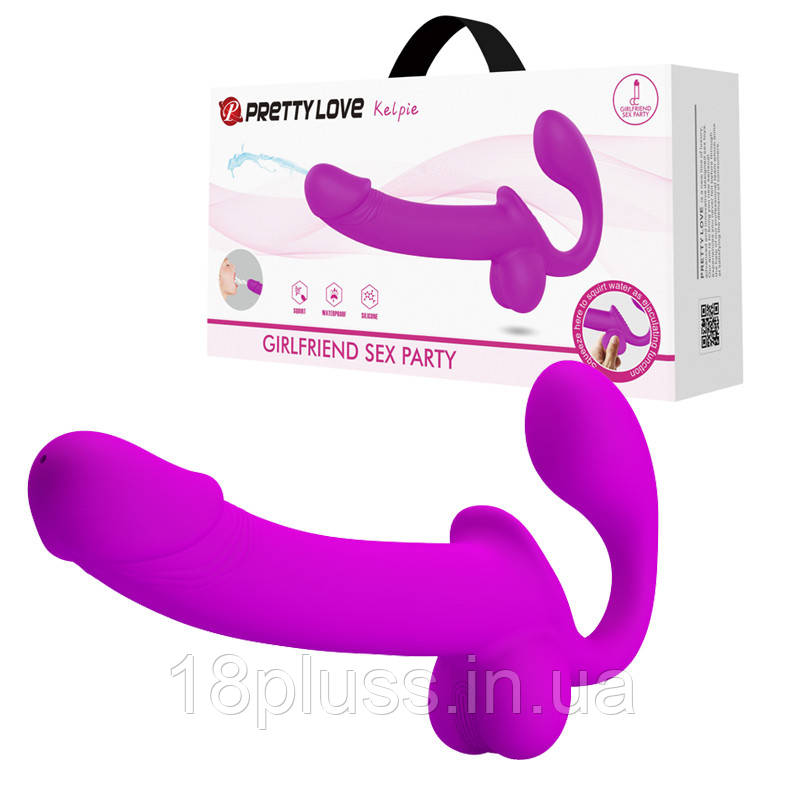 Безремневий страпон з імітацією сім'явипорскування Pretty Love Kelpie Strapless Strap-On, фото 1