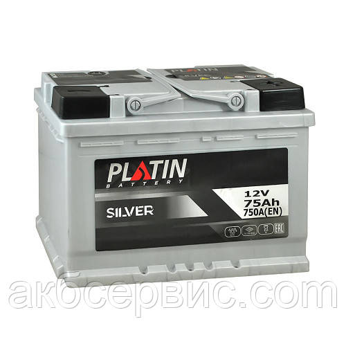 Акумулятор автомобільний PLATIN Silver 6СТ-75 АзE