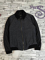 Мужская куртка бомбер River Island цвета мокрый асфальт с черными рукавами Размер 48 L
