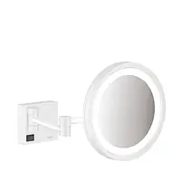 Зеркало для бритья hansgrohe AddStoris 41790700 с подсветкой LED белый мат