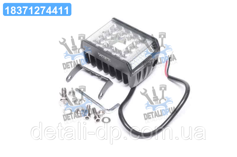 Фара LED прямокутна 12W, 12+30 ламп, 66,5*99мм, комбін. промінь 12/24V 6000K, 1710Lm (LITLEDA, JUBAN 453701082 UA1, фото 1
