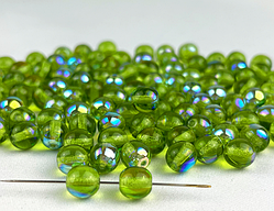 Preciosa намистина 50230 Olivine AB (6 мм.) 10 г.