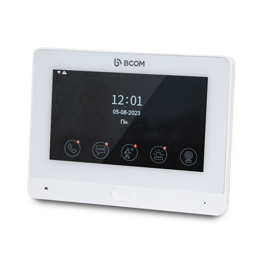Wi-Fi відеодомофон 7" BCOM BD-760FHD/T White з підтримкою Tuya Smart, фото 1