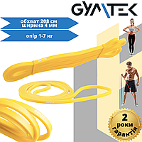 Резинка для фитнеса Gymtek 1-7 кг желтая