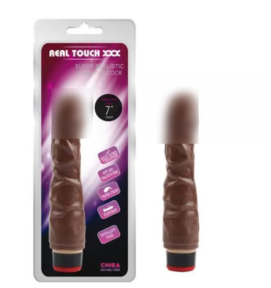 Коричневий вібратор із венами 8 Vibe Cock | Puls69, фото 1