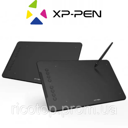 Планшет для малювання XP-Pen Deco01 V2 з безбатарейним стилусом, підтримує ОС Windows, Mac, Android і Chorm