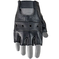 Оригінальні рукавиці Mil-Tec Biker Leather Fingerless - Black (12517002)