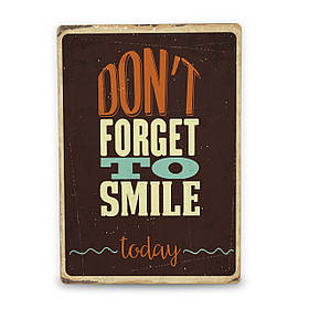 Дерев'яний Постер Don't Forget To Smile Today