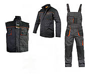 Рабочая одежда спецовка в комплекте из жилетки, куртки, полукомбинезона Artmaster CLAS JB +OC K