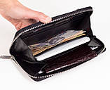 Чоловічий шкіряний гаманець клатч Karya 0704-45 чорний, фото 4