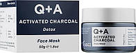 Маска для лица "детокс" с активированным углем Q+A Activated Charcoal Face Mask 50g