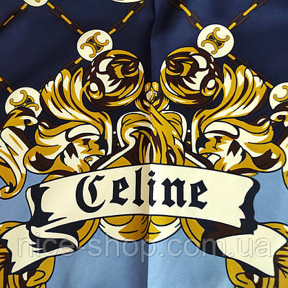 Хустка Celine шовкова з ручною підшивкою, фото 5