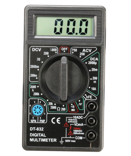 Мультиметр тестер вольтметр Digital DT-832 100 мкВ тестер вольтметр, вимірювання струму