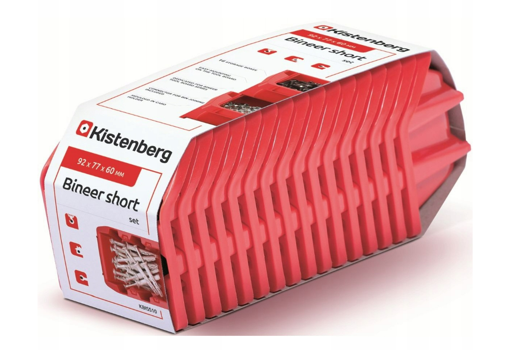 Комплект контейнеров Kistenberg bineer short красные KBISS10-3020, фото 1