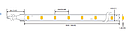 LED стрічка RISHANG 60-2835-24V-IP20 6W 530Lm 6500K 5м (RD0860TC-B-W), фото 5