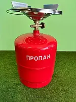 Комплект газовий кемпінг (балон + пальник + вентиль) EDON ED-LPG 8 л/3 кг