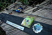 Набор для рыбалки спиннинг Weida Magic 2.1m 1-7g +мультипликаторная катушка + шнур 100м 9 жильный жёлтый