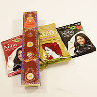 Набор микс хна для волос Neha Brite и ароматические палочки Корица (Cinnamon, Sree Vani) - индийская хна