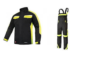 Робочий одяг зимовий ArtMaster, комплект із куртки та комбінезона CLASSIC-VIS SHORT, робоча уніформа, роба