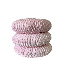 Набір дитячих подушок 3 шт. на підлогу з плюшу для НУШ, саду та дому від TM Minky Home 30*30 см Рожевий