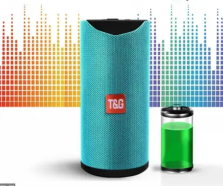 Бездротова портативна колонка T&G TG113 Зелена, Блютуз-колонка вологостійка, фото 1