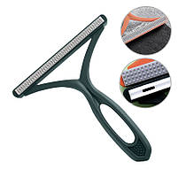 Щітка бритва для видалення шерсті домашніх тварих з м'яких меблів, одягу, коврів - хакі