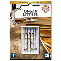 Иглы швейные универсальные ORGAN Titanium №75/80/90 для бытовых швейных машин блистерная упаковка 5штук