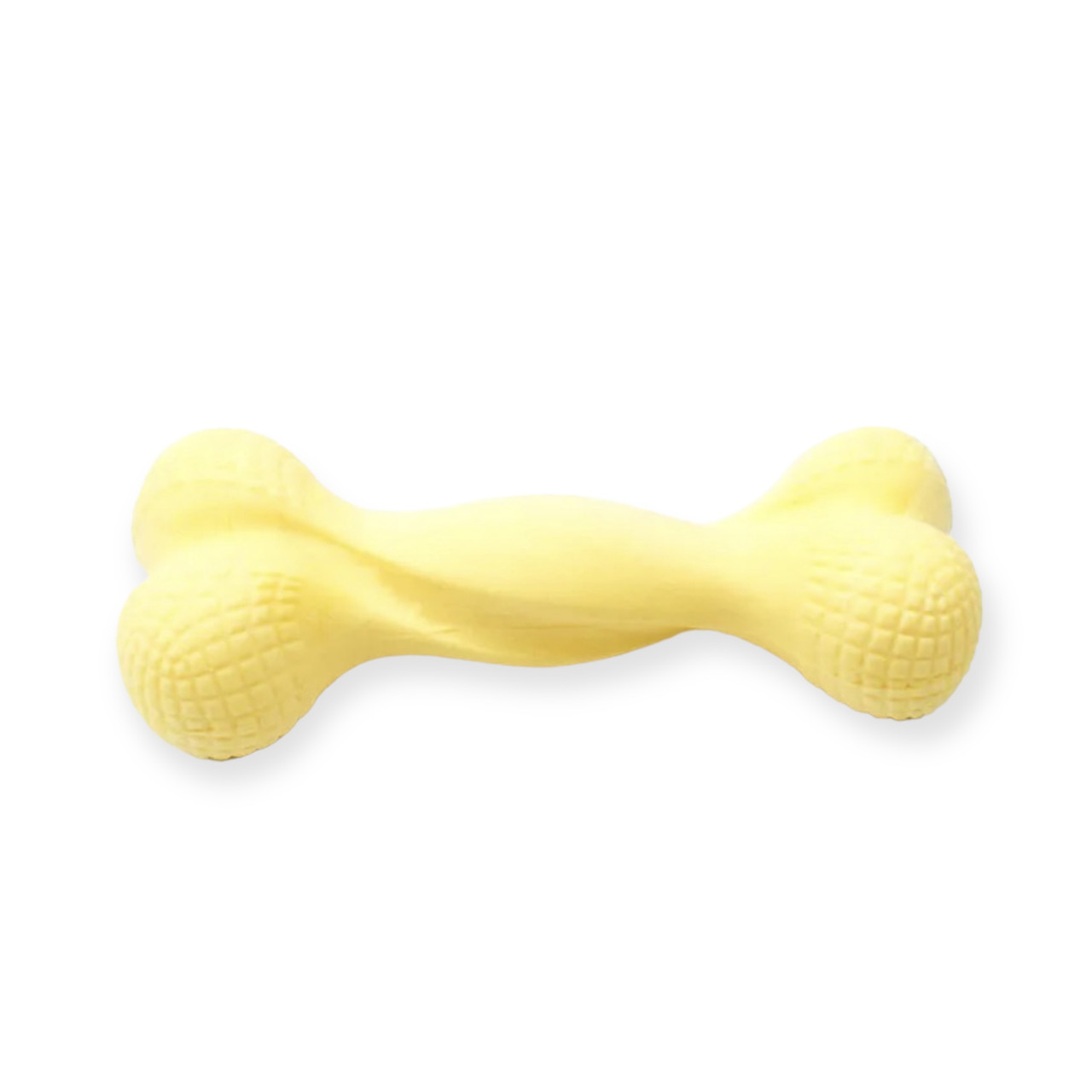 Жувальна іграшка кістка для собак Dog Walking TPR Chew Bone 15 см - жовта, фото 1