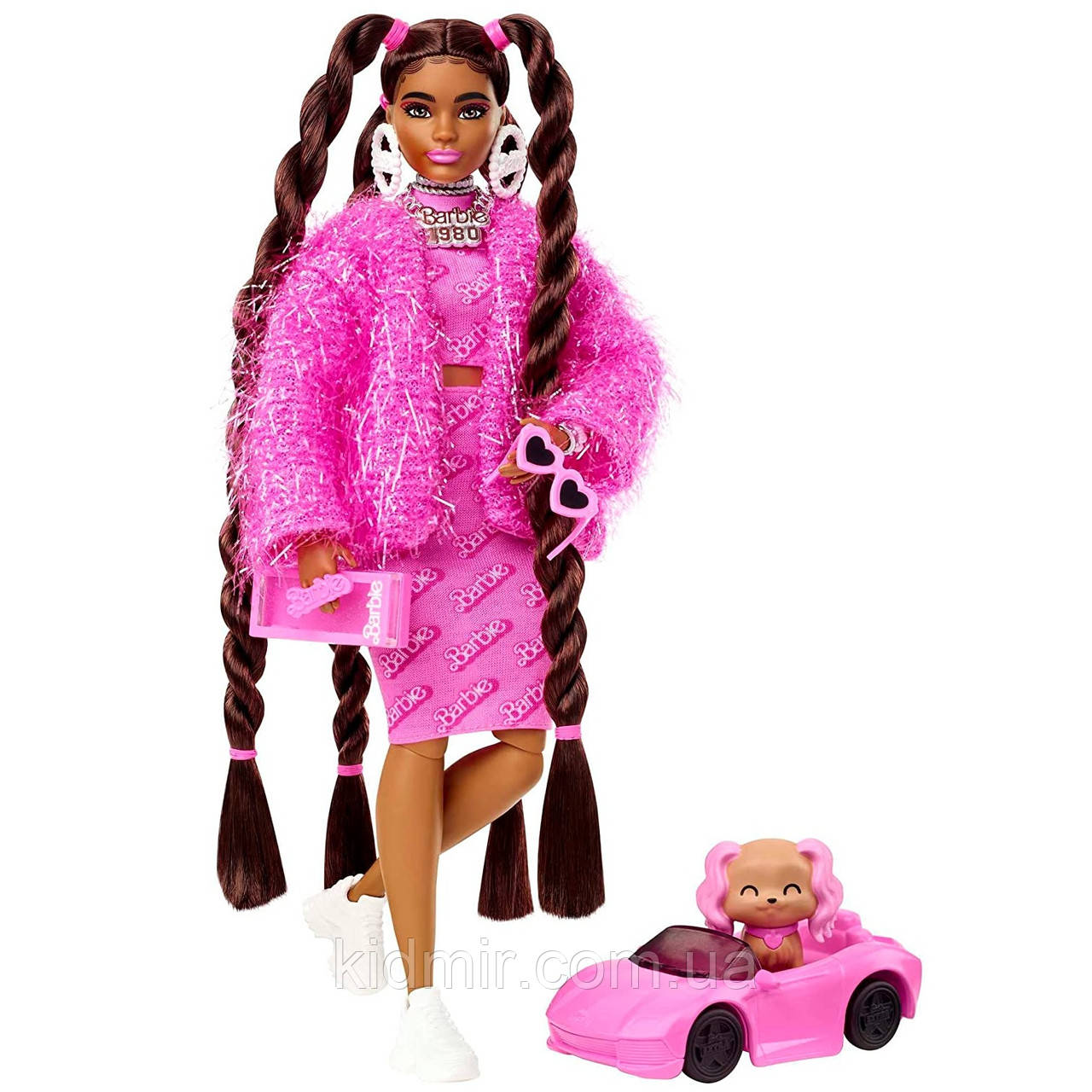 Лялька Барбі Екстра в рожевому костюмі Barbie Extra HHN06, фото 1