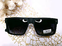 Ретро мужские солнцезащитные очки 2023 Polarized в черной прямоугольной оправе, Черные