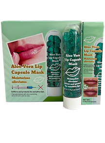 Сироватка для губ у капсулах Aloe Vera Lip Capsule Mask з екстрактом Алое Вера та гіалуроновою кислотою 45 штук